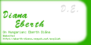 diana eberth business card